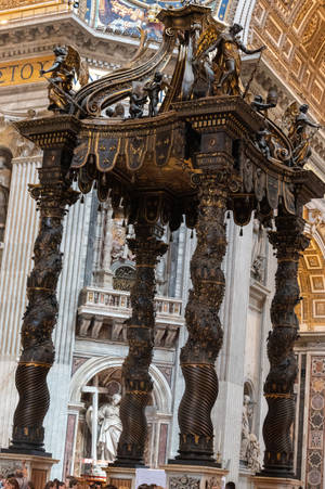 Vatican City Baldacchino Of St. Peter Wallpaper