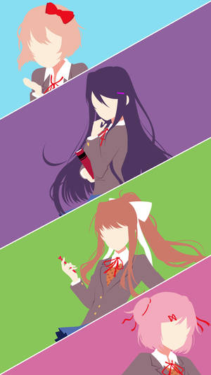 Vector Art Doki Doki Literature Club Phone Wallpaper