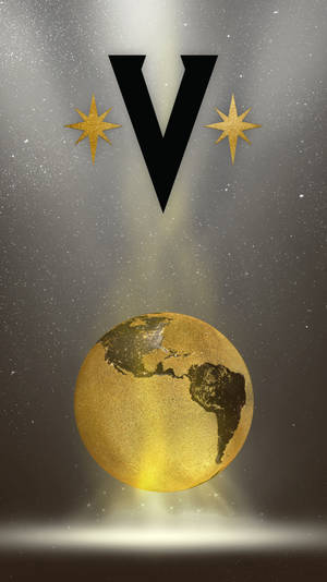 Vegas Golden Knights And Golden Earth Wallpaper