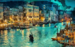 Venice Italy 4k Painting Wallpaper