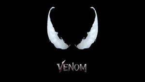 Venom Movie Stylised Title Lettering Wallpaper