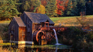 Vermont Old Guildhall Gristmill Wallpaper