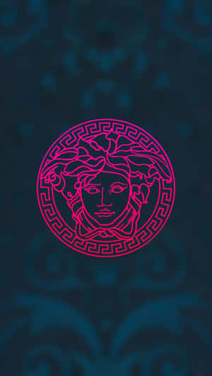 Versace Iphone Neon Pink Logo Wallpaper