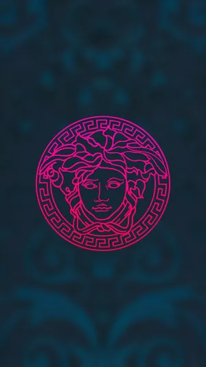 Versace Iphone Neon Pink Logo Wallpaper