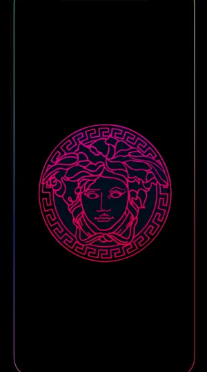 Versace Iphone Neon Pink Logo Wallpaper