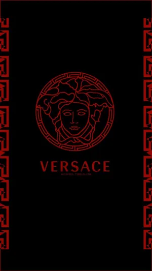 Versace Iphone Red Black Logo Wallpaper
