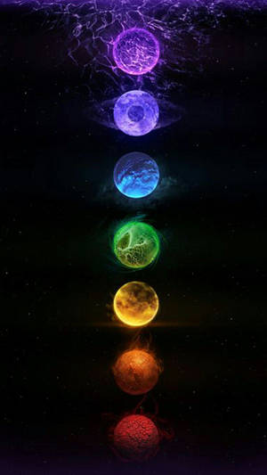 Vertical Chakra Icon Energy Type Wallpaper