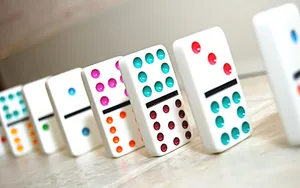 Vertical Colorful Dominos Wallpaper