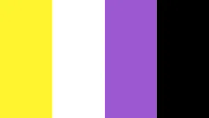 Vertical Nonbinary Gender Pride Flag Wallpaper