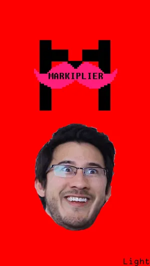 Vertical Red Markiplier Logo Wallpaper