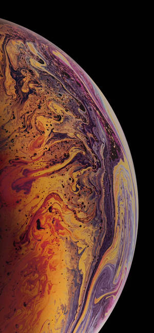 Vibrant And Abstract Colored Background On Iphone Xs Display Wallpaper