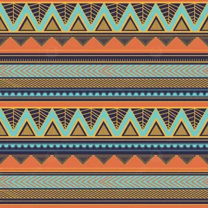 Vibrant Aztec Pattern Design Wallpaper