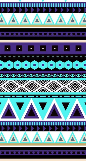 Vibrant Aztec Pattern Design Wallpaper
