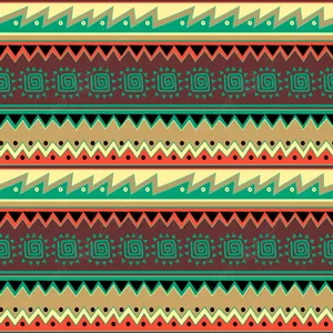 Vibrant Aztec Pattern Design Wallpaper