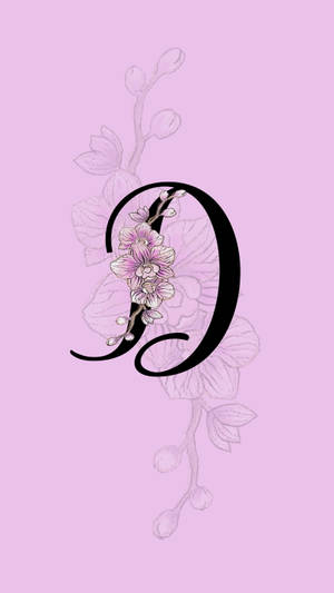 Vibrant Black And Purple Letter D Wallpaper