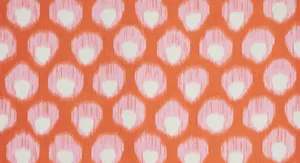 Vibrant Bukhara Pattern In Orange And Pink Tones Wallpaper