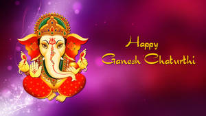 Vibrant Celebration Of Ganesh Chaturthi Wallpaper