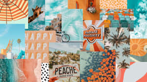 Vibrant Collage Aesthetic - Summer Laptop Wallpaper Wallpaper