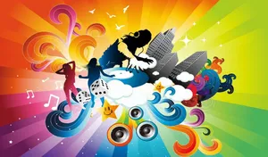 “vibrant Colors, Uplifting Sounds” Wallpaper