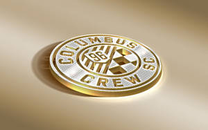 Vibrant Gold And White Logo Of Columbus Crew Wallpaper