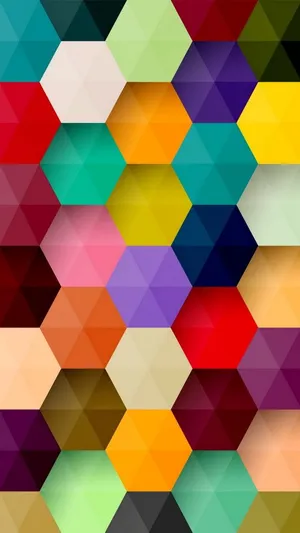 Vibrant Hexagon Pattern On Iphone 5s Wallpaper
