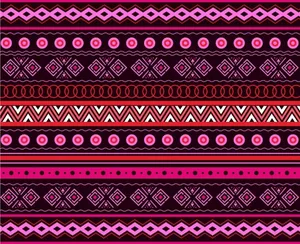 Vibrant Hot Pink Tribal Pattern Wallpaper