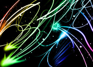 Vibrant Light Streaks Abstract Wallpaper