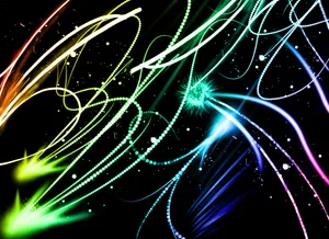 Vibrant Light Streaks Abstract Wallpaper