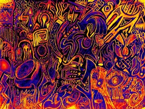 Vibrant Mind's Eye: A Psychedelic Art Voyage Wallpaper