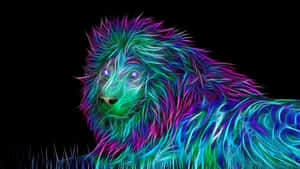 Vibrant Neon Animals Artwork Wallpaper