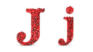 Vibrant Neon Big And Small Letter J Wallpaper