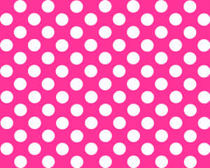 Vibrant Pink Polka Dot Texture Wallpaper