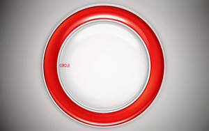 Vibrant Red Circle On A Minimalistic Background Wallpaper