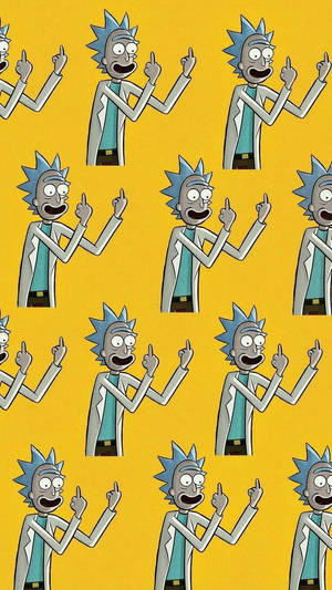 Vibrant Rick And Morty Phone Wallpaper Wallpaper