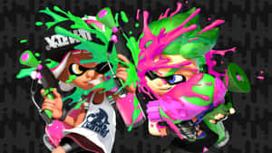 Vibrant Splatoon 2 Battle Scene Wallpaper