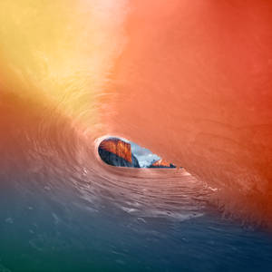 Vibrant_ Wave_ Tunnel Wallpaper