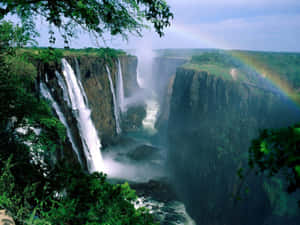 Victoria Falls Narrow Valley And River Wallpaper
