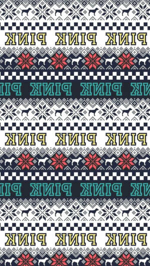 Victoria's Secret Christmas Pattern Wallpaper