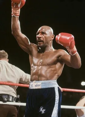 Victorious Boxer Raising Fist Wallpaper