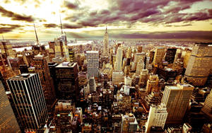 View Of New York In America Wallpaper