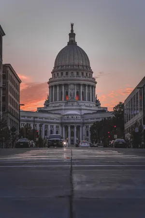 View Of Wisconsin State Capitol In Madison Wallpaper