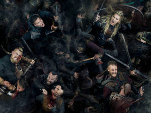 Vikings In A Battle Wallpaper