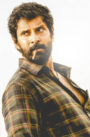 Vikram Plaid Shirt Cigar Wallpaper