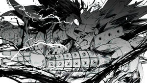 Villain Deku With Bakugo Manga Panel Wallpaper