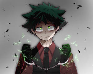 Villian Deku In Handcuffs Fan Art Wallpaper