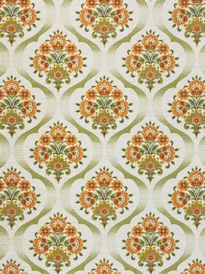 Vintage 70s Luxurious Baroque Flowers Wallpaper