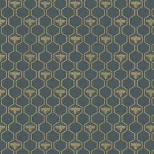 Vintage Bee Buzzing Around A Flower Wallpaper
