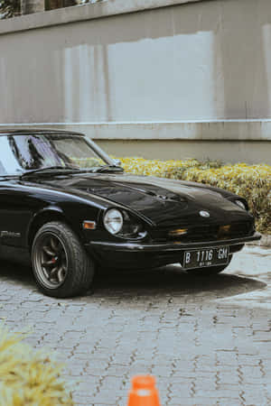 Vintage Black Sports Car Wallpaper