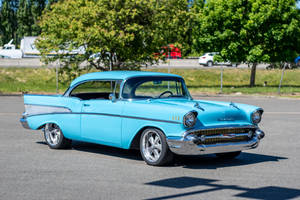 Vintage Blue Chevrolet Car Wallpaper