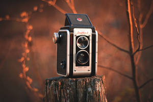 Vintage Camera Captured Memories Wallpaper